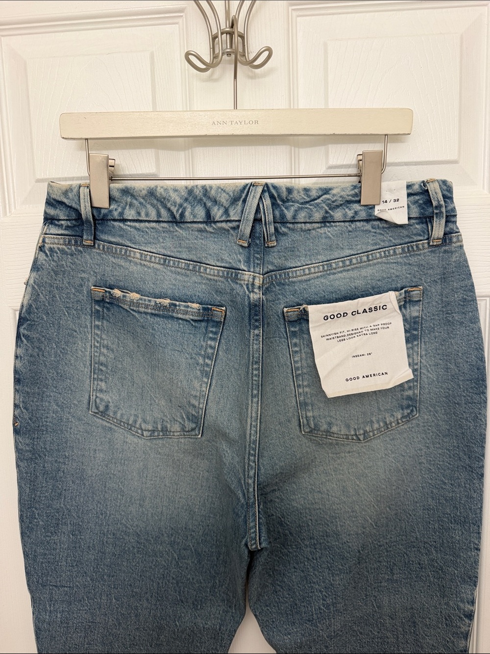 Good American Light Blue High-Rise Mom Jeans